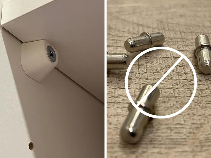 Oversized cabinet shelf support