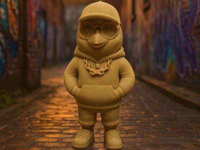 Urban Penguin with Style Hoodie Cap