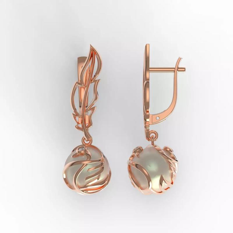 Swan Feather Earrings