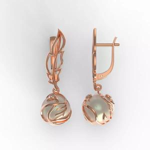 Swan Feather Earrings