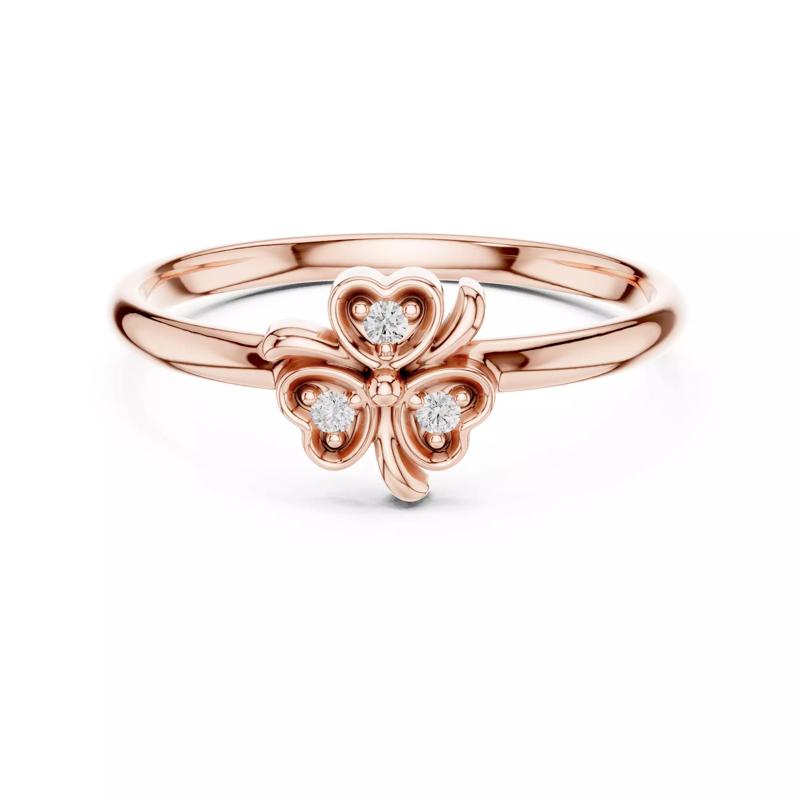 Three Round Diamond Heart Shape Engagement Ring 3DM STL Video