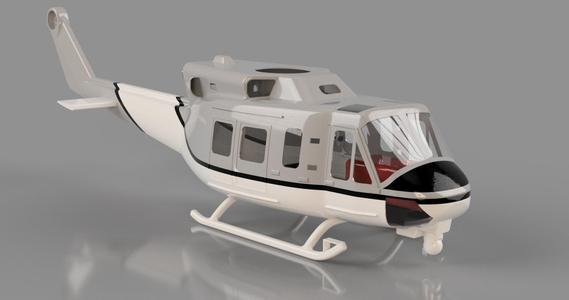 UH1-N RC HELICOPTER FOR FLYWING ELECTRONICS