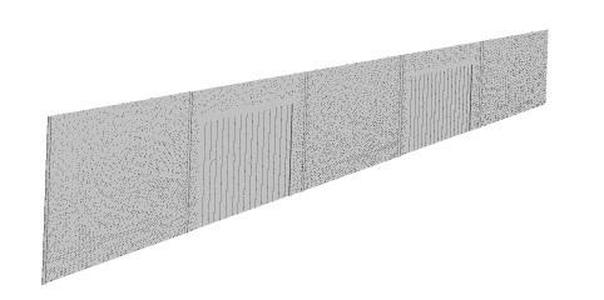 3D Perspective lower ground/basement wall left hand 1/76 to 1/132 scale