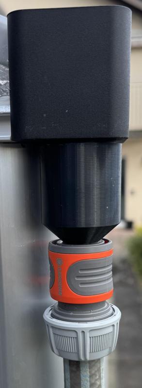 Greenhouse RUBIN rainwater drain / Gardena hose adapter