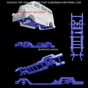 CHASSIS FOR 1941 CUSTOM CHEV SUBURBAN AND PANEL COE