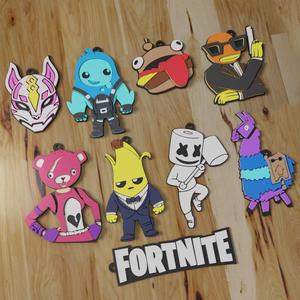 PACK 9 KEYCHAINS / KEYCHAIN / MAGNETS FORNITE (STL AND 3MF)