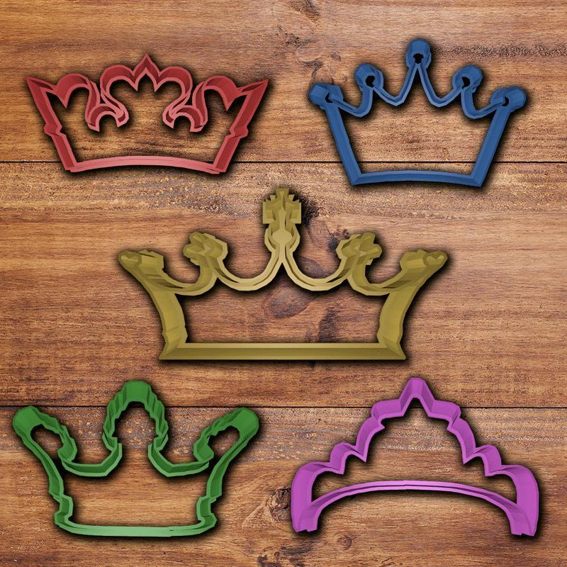 Crown cookie cutter set