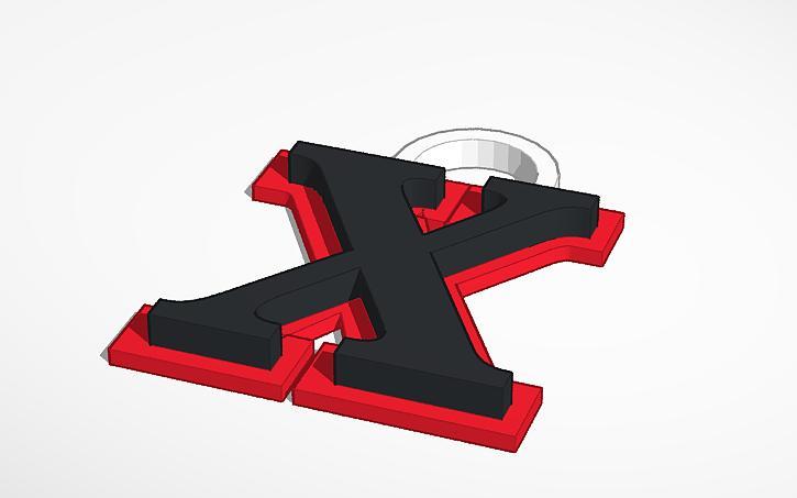 LLAVERO LETRA X ( LETTER X KEYCHAIN )