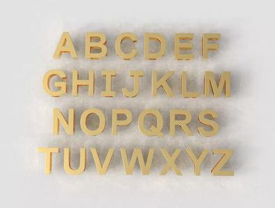 Alphabet 26 Letters Pendants - 10mm
