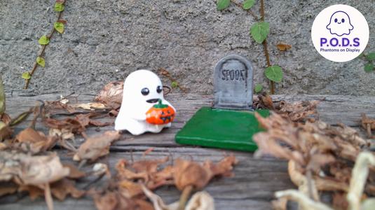 Phantoms on Display - Cute Ghost - SPOOK - Perfect for Halloween and Parties
