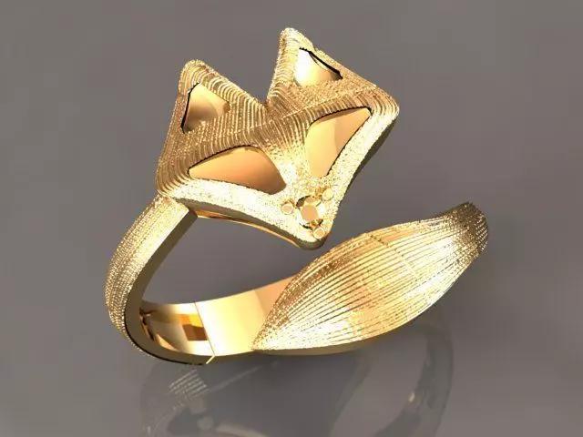 fox ring with texture