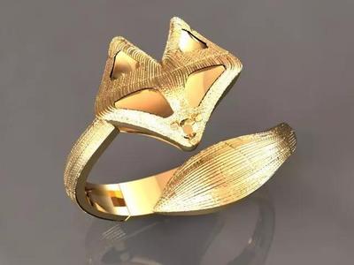 fox ring with texture