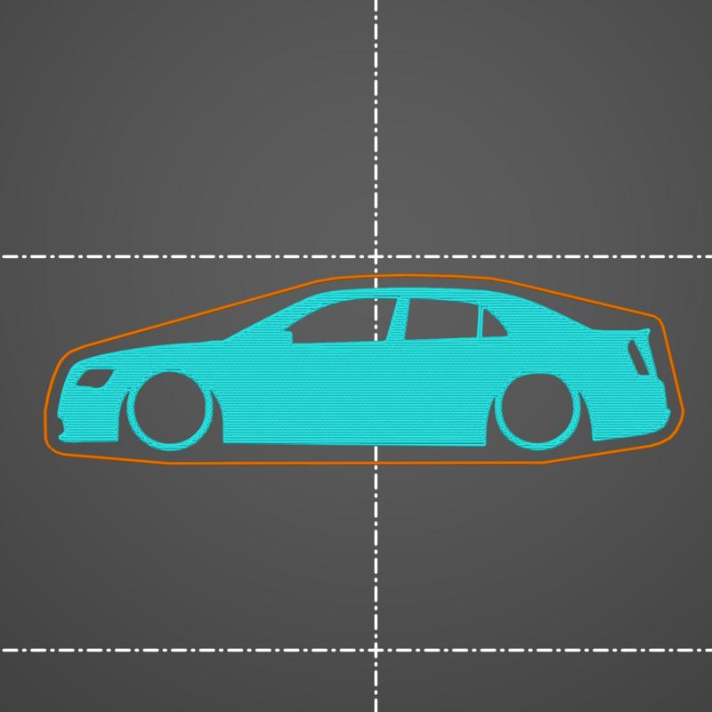 Chrysler 300 300C Lancia Thema 2011-2023 key silhouette