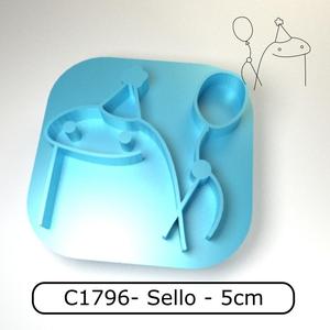 Cookie stamp / Cortante de galletitas sello - Flork birthday / Flork cumpleaños