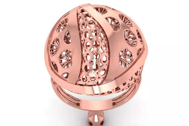 Vintage Filigree Ring STL OBJ FBX Renders Details