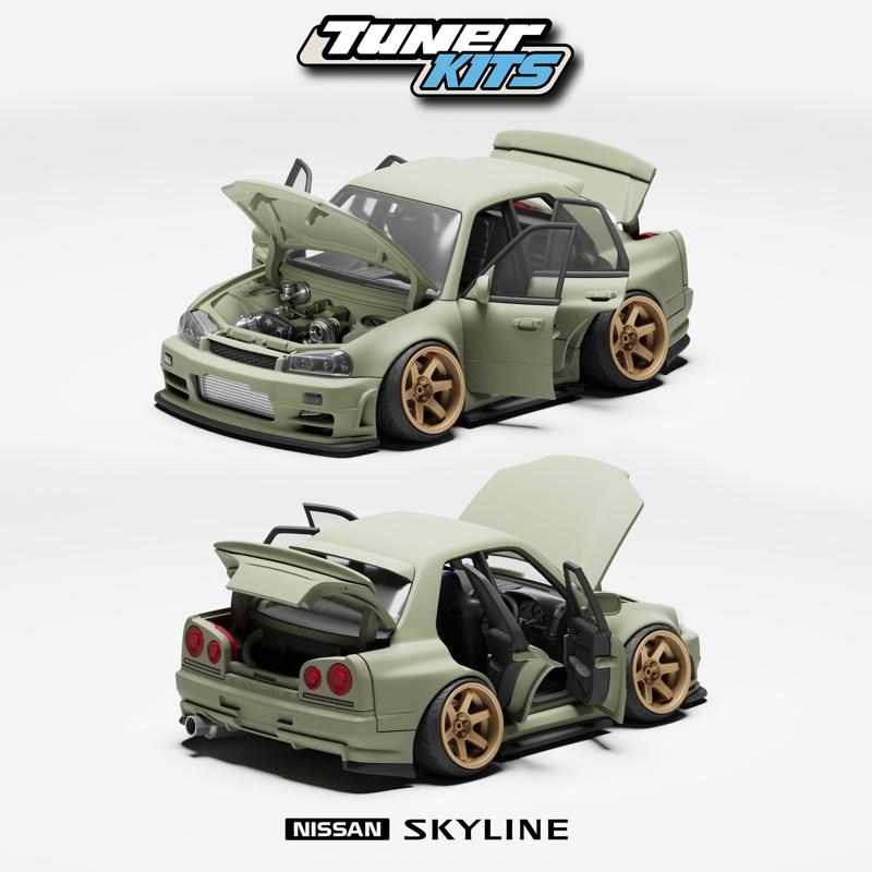 Nissan Skyline R34 4doors tooned model kit