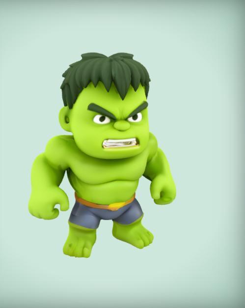 CHIBI HULK 3D MODEL | HULK | MARVEL | MARVEL HULK | CHIBI MARVEL | CHIBI MARVEL FIGURE