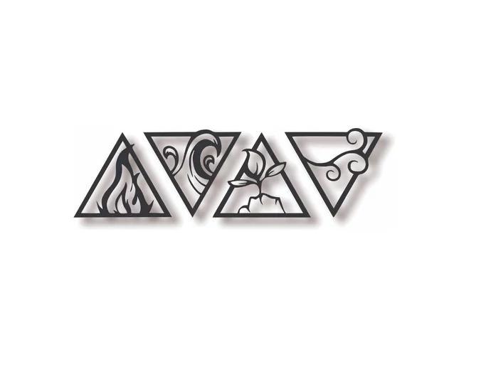 Minimalist Geometric Seasons Painting