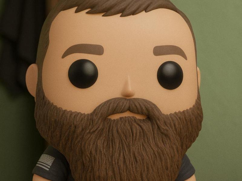 Bearded Pop Figure