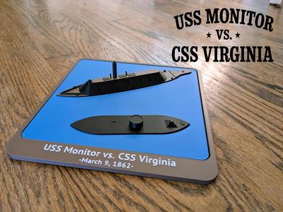 USS Monitor vs. CSS Virginia (Merrimack) Diorama