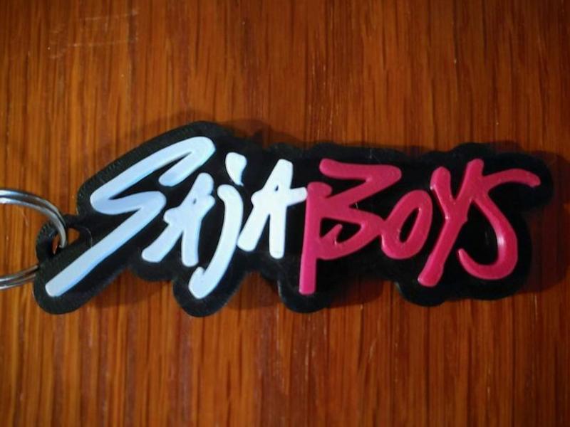 K-Pop Demon Hunters “Saja Boys” Raised Keychain  