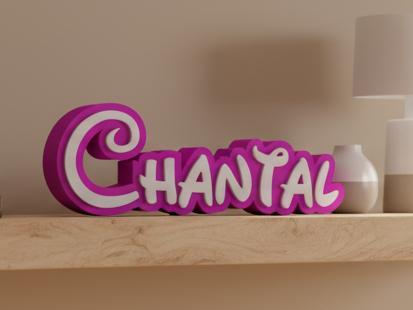 nameplate lettering Chantal