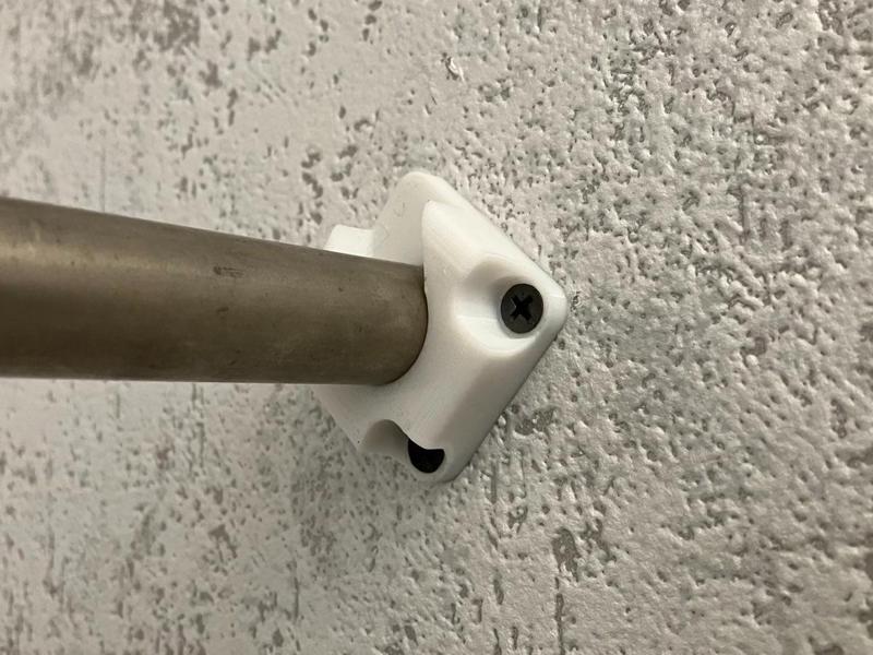 Wardrobe Rail Wall Bracket Ø20 mm and Ø25 mm