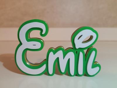 Disney Name Sign Emil Kid Room Wall Decor Tag 