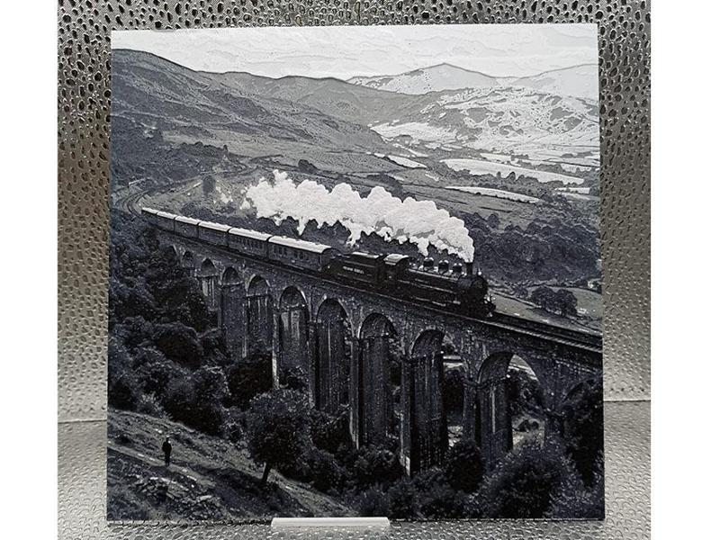Steam Train over Viaduct Hueforge