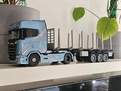 1:24 Flatbed trailer for wood/timber transport
