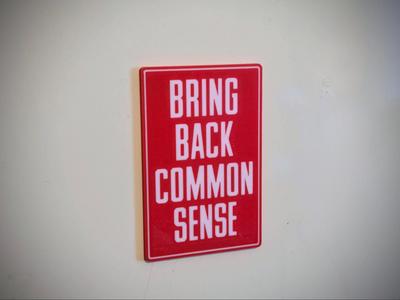 Bring Back Common Sense Magnet or Sign