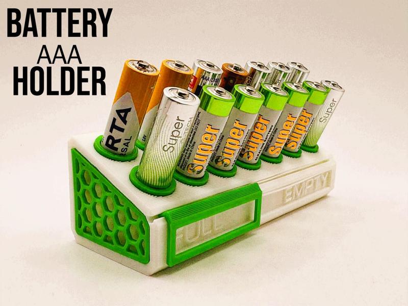 AAA battery  holder with battery status