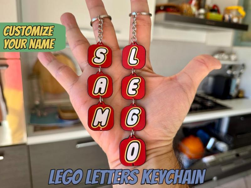 Legos Letters Keychain