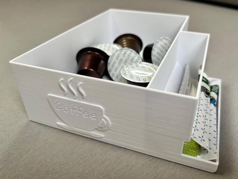 Coffee Capsule and Sugar Stick Box for Caravan