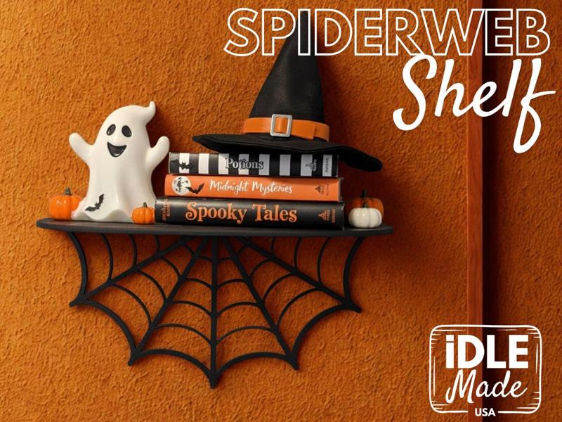 Spiderweb Wall Shelf for Halloween Decor