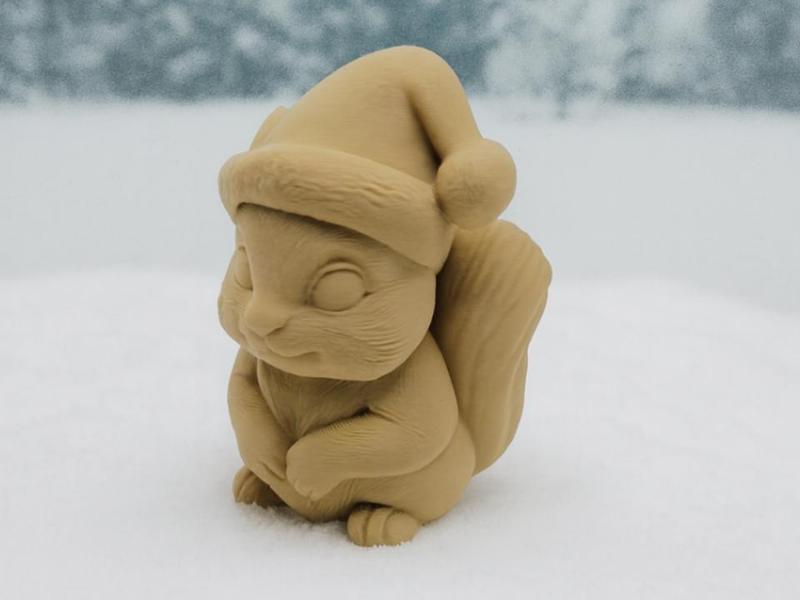 Winter Magic Squirrel with Hat