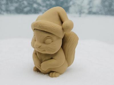 Winter Magic Squirrel with Hat