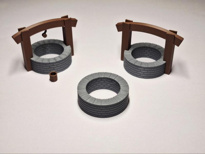 H0 1:87 medieval well set