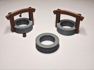H0 1:87 medieval well set