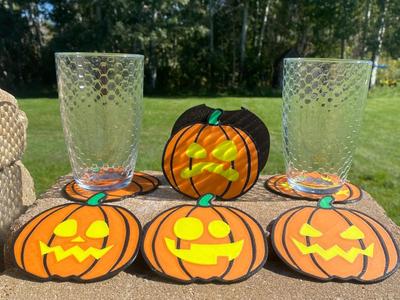 Pumpkin Coaster Set of 6 
