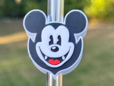 Vampire Mickey Straw Topper Charm