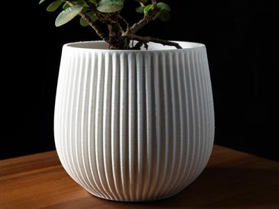 Modern Ribbed Plant Pot