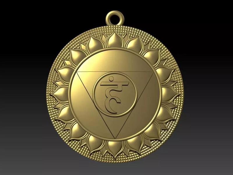Vishuddha chakra Pendant for printing