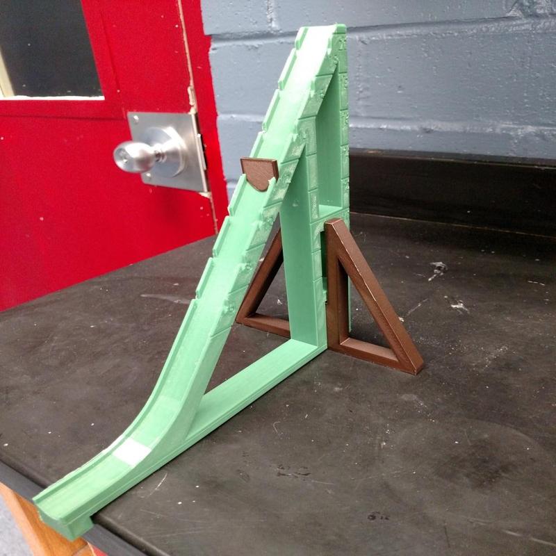 Marble Launcher Ramp with Height Marks