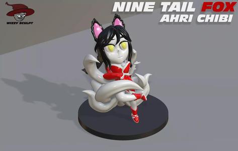 Ahri Chibi LoL Nine Tail Fox