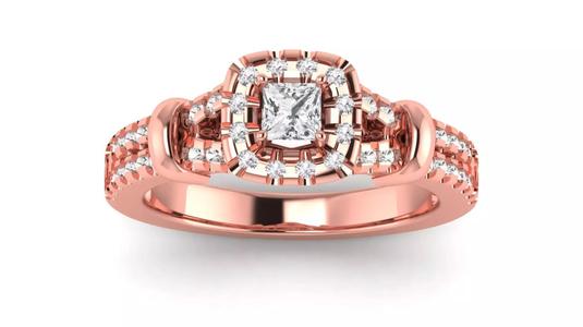 Solitaire Wedding Engagement Women Double Band Hole Ring Design