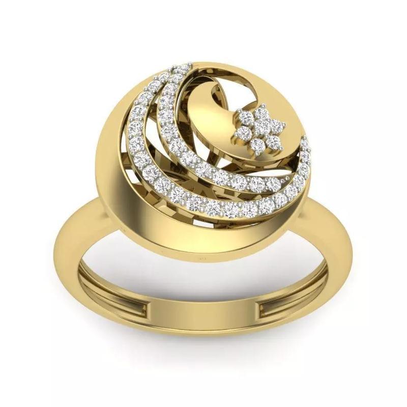 Women Vintage ring 3dm Render details