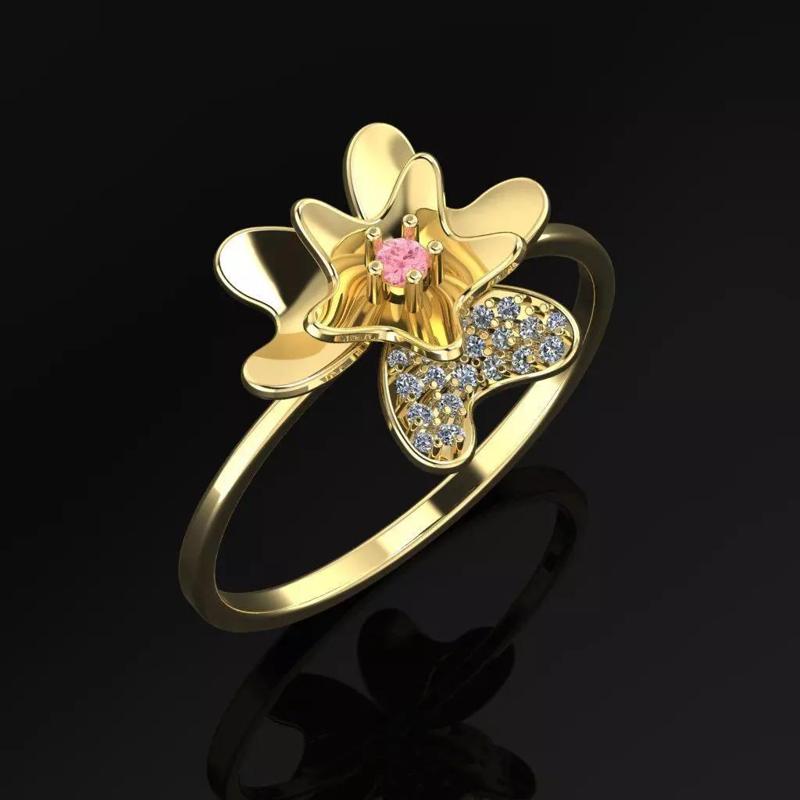 Women solitaire ring