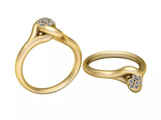 Golden Radiance Pendant Ring