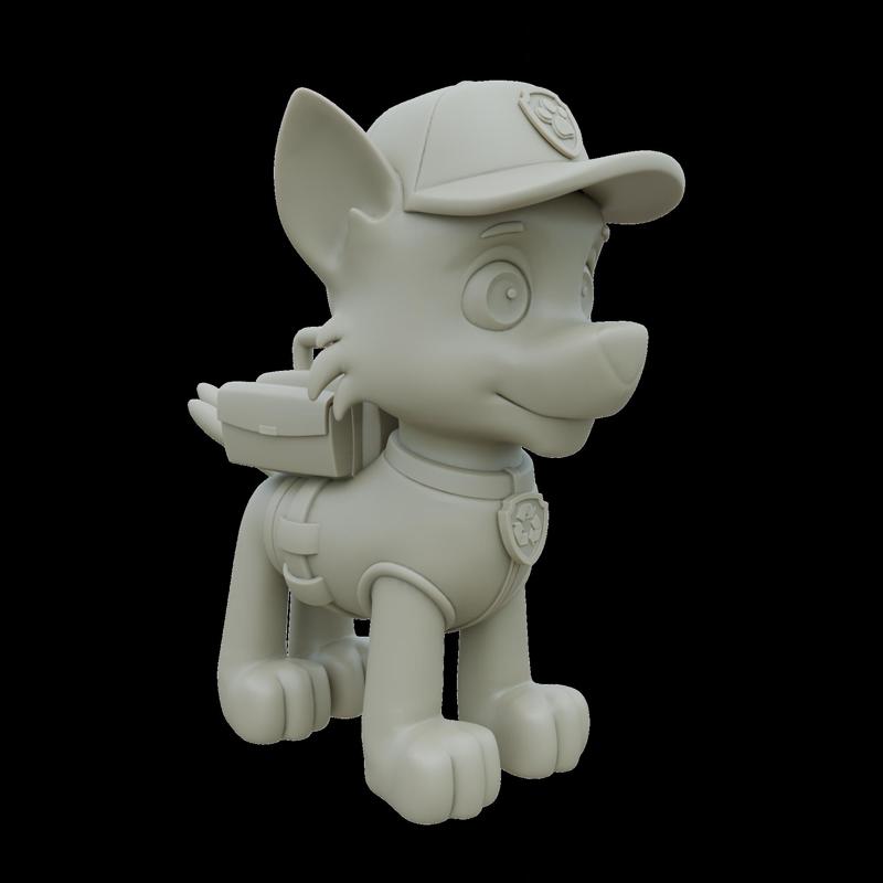Rocky Paw Patrol High Quality STL Model for 3D Print